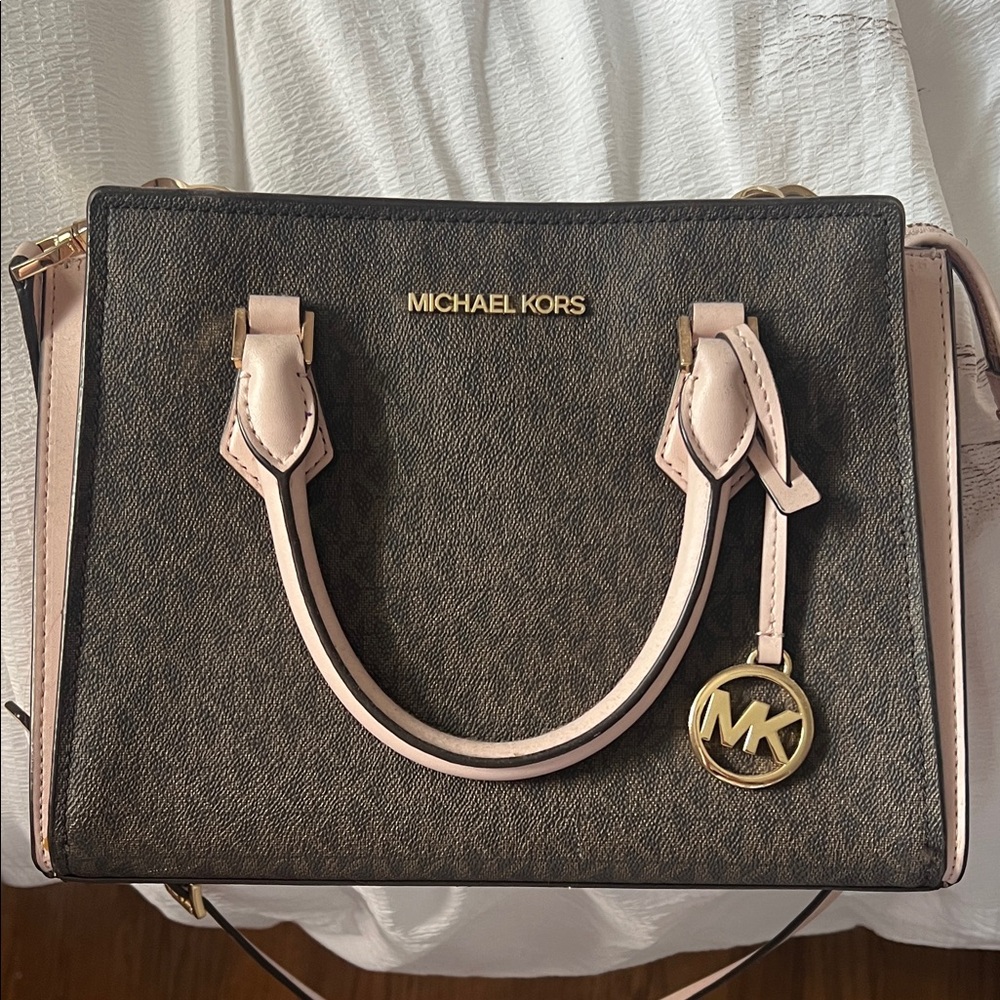Michael Kors Brown and Pink Purse